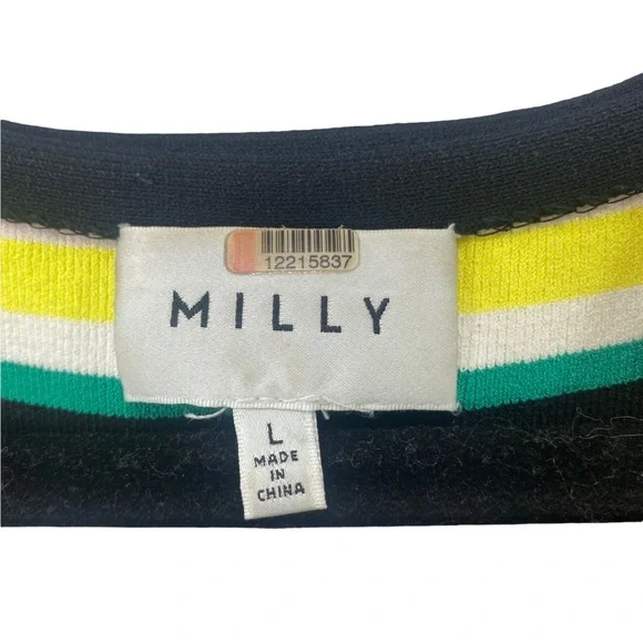 SOLD MILLY Multicolor Knit V-Neck Midi Dress Size Large - Picture 6 of 7